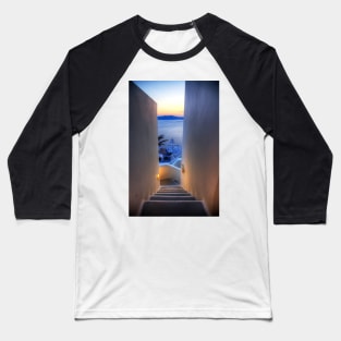 Caldera Sunset, Santorini Baseball T-Shirt